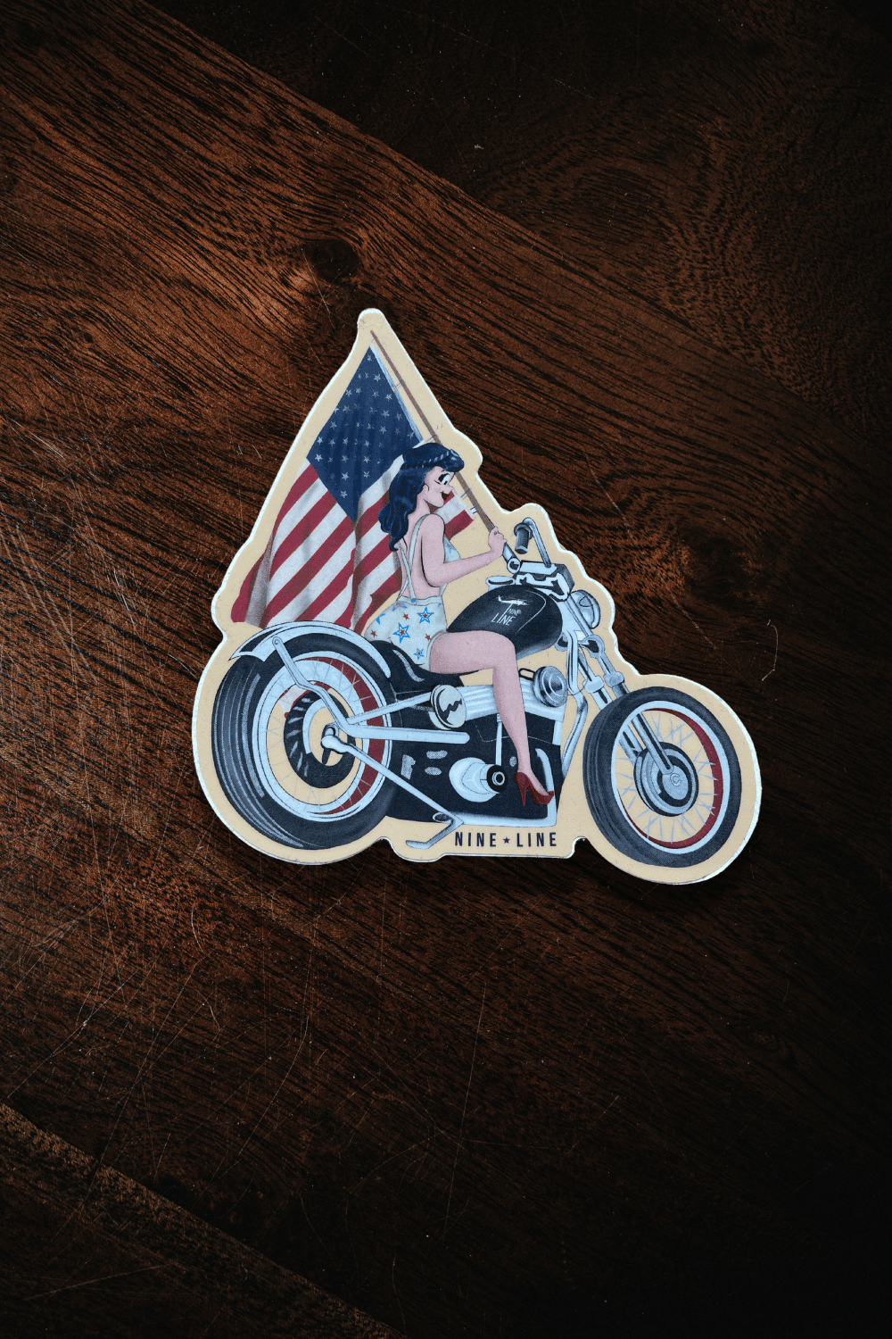 Sticker - Pin Up Motorcycle - Nine Line Apparel