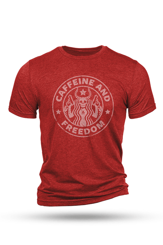 T-Shirt - Caffeine &amp; Freedom - Nine Line Apparel