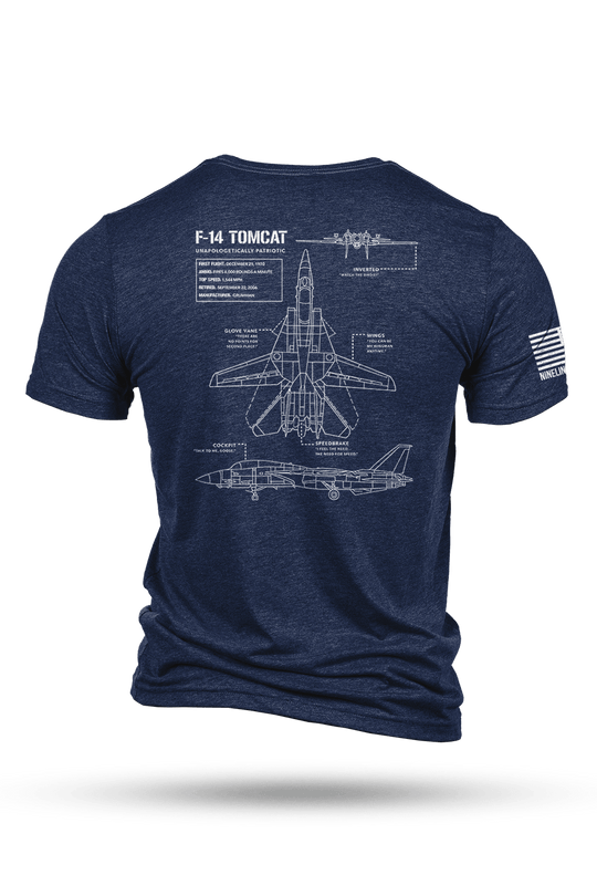 T-Shirt - F-14 Tomcat Schematic - Nine Line Apparel