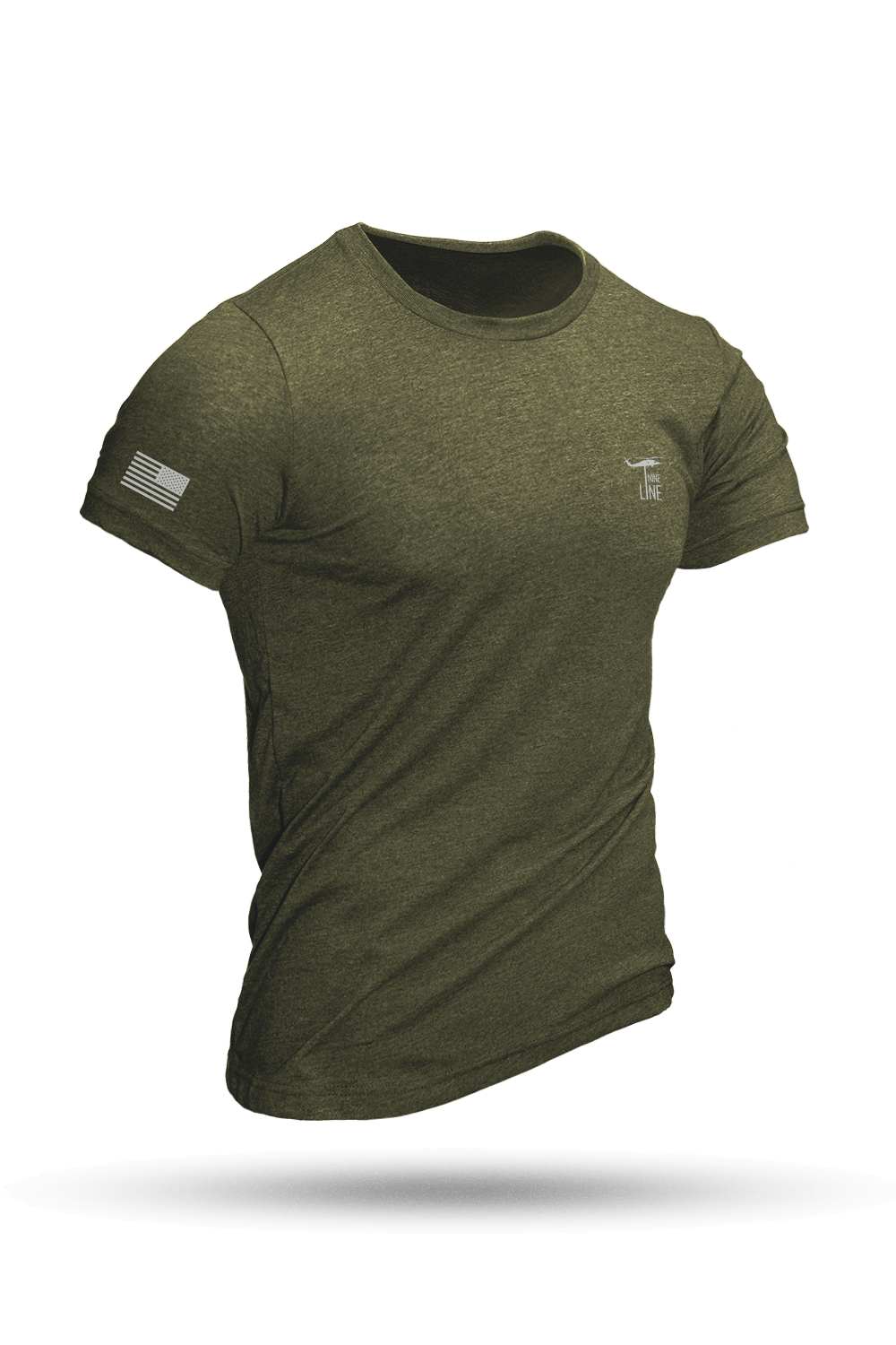Tri-blend Athletic T-Shirt - Core with Flag [Reflective Ink] - Nine Line Apparel