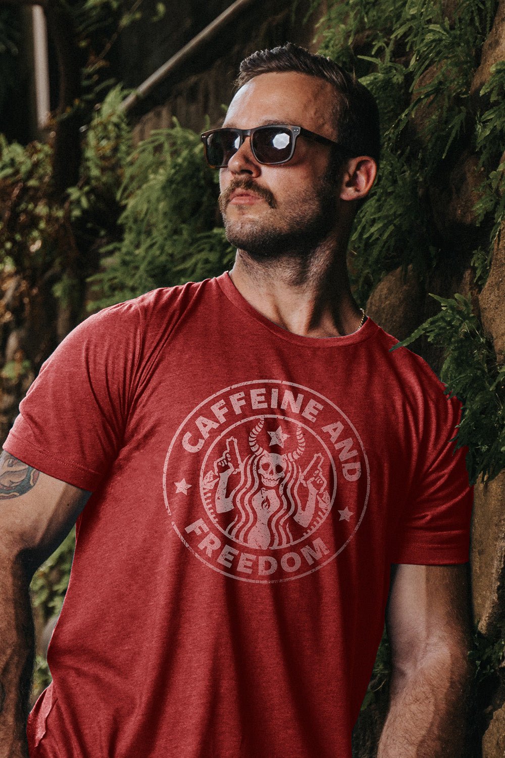 Tri-Blend T-Shirt - Caffeine &amp; Freedom - Nine Line Apparel