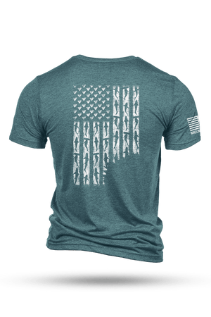 Tri-Blend T-Shirt - SHARK FLAG - Nine Line Apparel