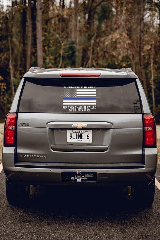 Vinyl Decal - Thin Blue Line - Patriots Club - Nine Line Apparel