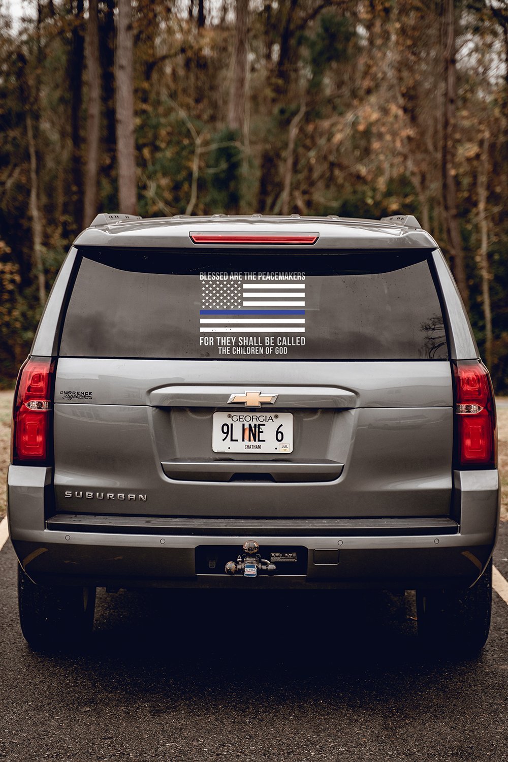 Vinyl Decal - Thin Blue Line - Patriots Club - Nine Line Apparel