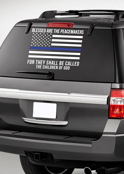 Vinyl Decal - Thin Blue Line - Patriots Club - Nine Line Apparel