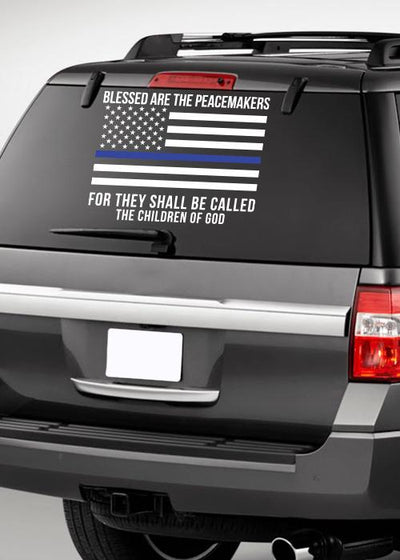 Vinyl Decal - Thin Blue Line - Patriots Club - Nine Line Apparel