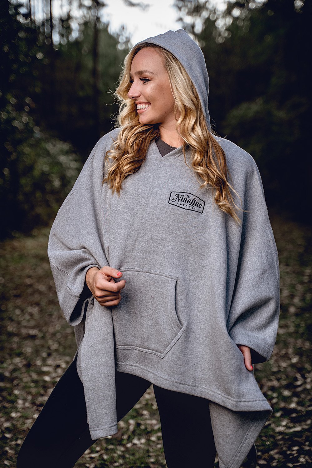 Women's Fleece Poncho - Nine Line Apparel