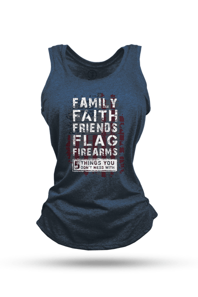 Women's Racerback Tank - 5 Things - Nine Line Apparel