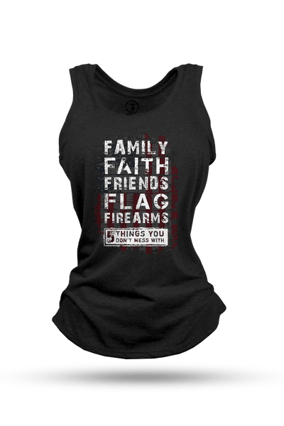 Women's Racerback Tank - 5 Things - Nine Line Apparel