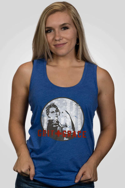 Women's Racerback Tank - Grit and Grace - Nine Line Apparel