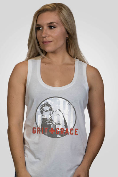 Women's Racerback Tank - Grit and Grace - Nine Line Apparel