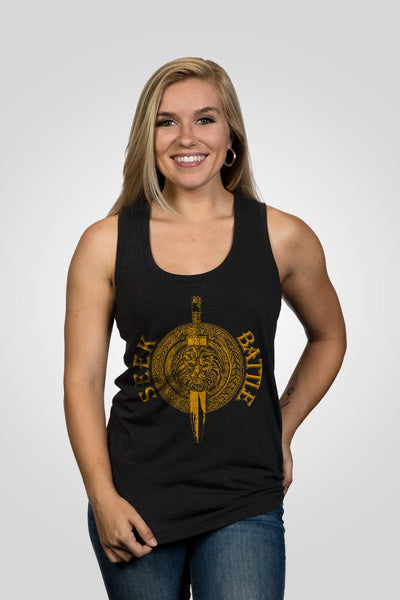 Women's Racerback Tank - The Man In The Arena - Nine Line Apparel