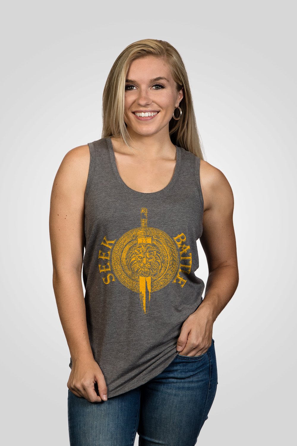 Women's Racerback Tank - The Man In The Arena - Nine Line Apparel