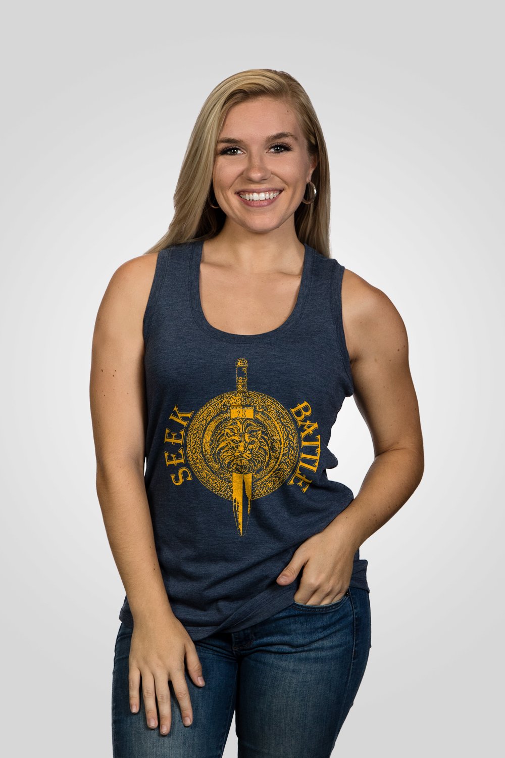 Women's Racerback Tank - The Man In The Arena - Nine Line Apparel