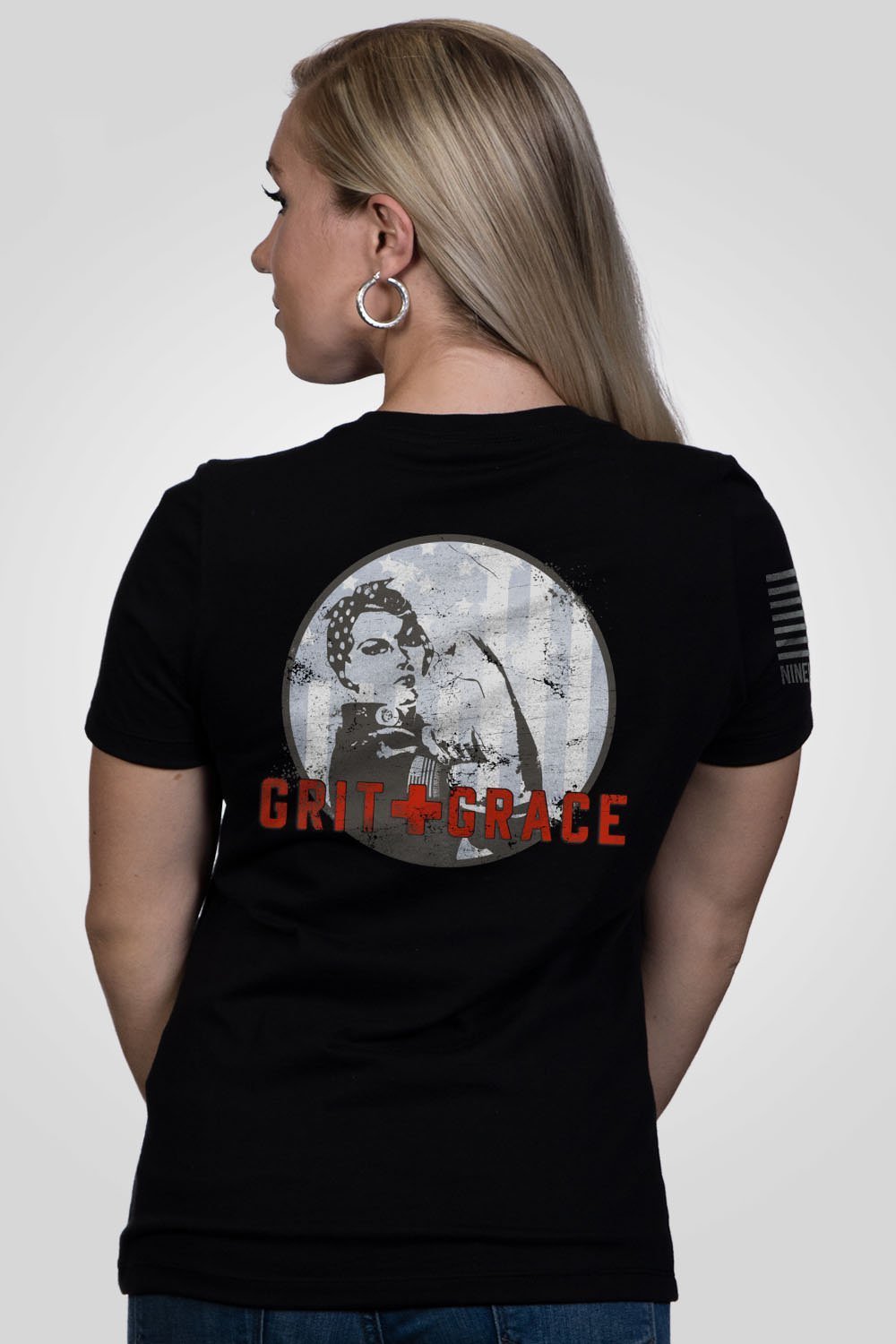 Women's Relaxed Fit V-Neck Shirt - Grit and Grace - Nine Line Apparel