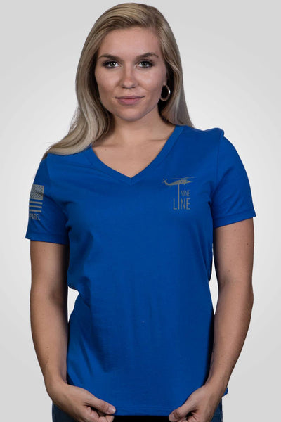 Women's Relaxed Fit V-Neck Shirt - Grit and Grace - Nine Line Apparel