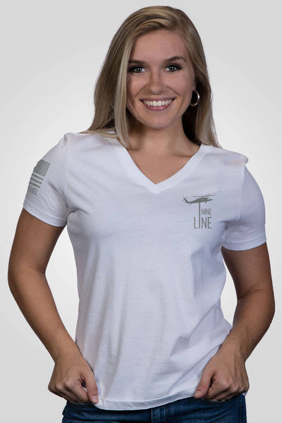 Women's Relaxed Fit V-Neck Shirt - Grit and Grace - Nine Line Apparel