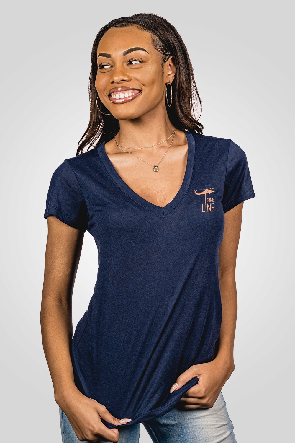 Women's Slouchy V-Neck - Basic - Nine Line Apparel