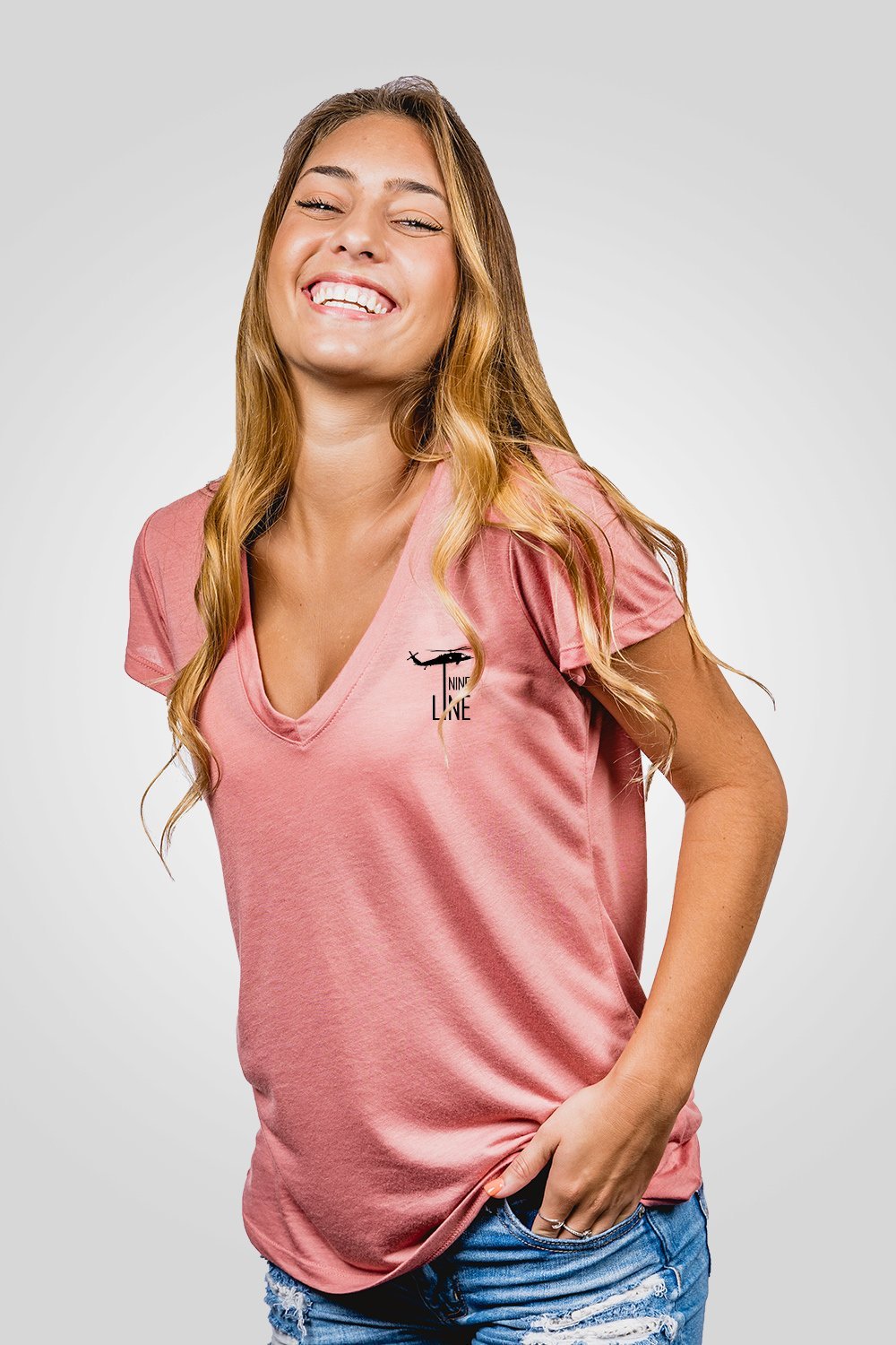 Women's Slouchy V-Neck - Basic - Nine Line Apparel