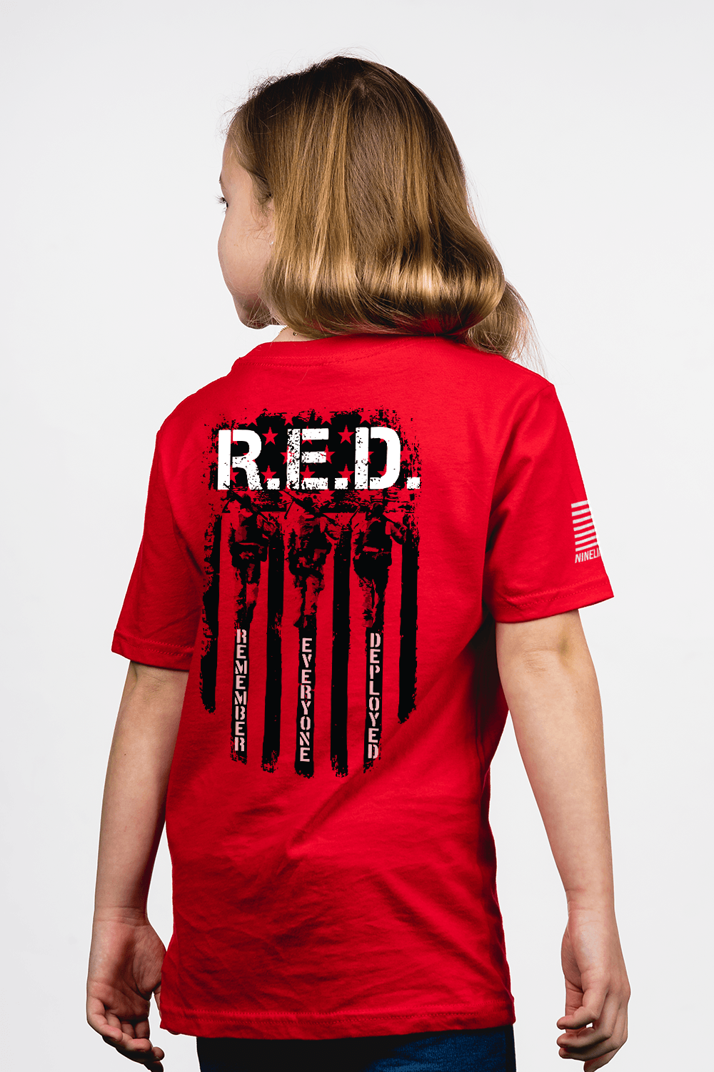 Youth T-Shirt - RED Remember Everyone Deployed - Nine Line Apparel