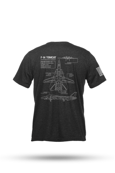 Youth Tri-Blend T-Shirt - F-14 Tomcat Schematic - Nine Line Apparel